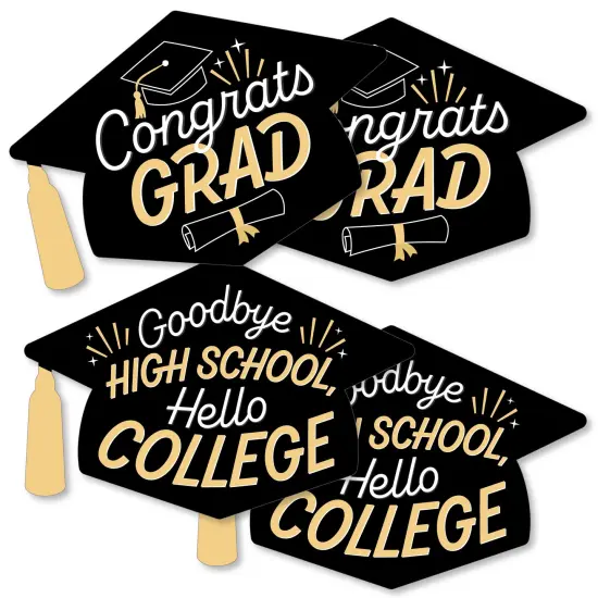 Big Dot of Happiness Hello College Graduation - Grad Cap Decorations DIY Party Essentials - Set of 20 {3}