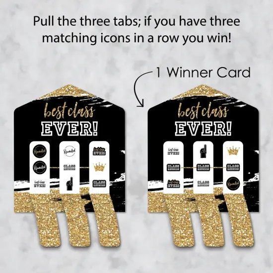 Big Dot of Happiness Reunited - School Class Reunion Party Game Pickle Cards - Pull Tabs 3-in-a-Row - Set of 12 {4}