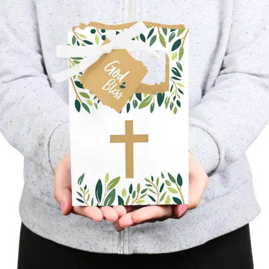 Big Dot of Happiness Elegant Cross - Religious Party Favor Boxes - Set of 12 {6}