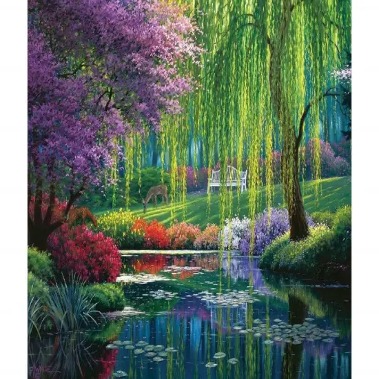 Sunsout Willow Pond 300 pc Jigsaw Puzzle 48516 {1}