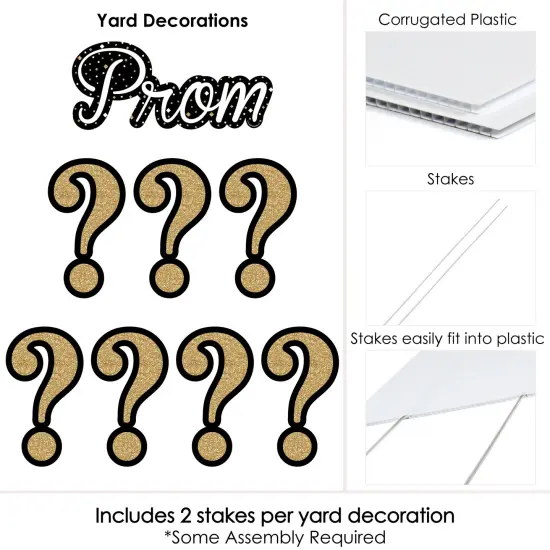 Big Dot of Happiness Promposal - Yard Sign & Outdoor Lawn Decorations - Prom Proposal Yard Signs - Set of 8 {6}