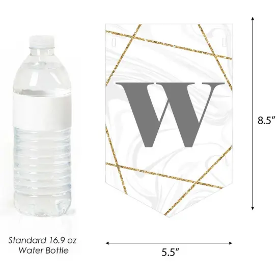 Big Dot of Happiness It's Twins - Gold Twins Baby Shower Bunting Banner - Party Decorations - Welcome Babies {4}