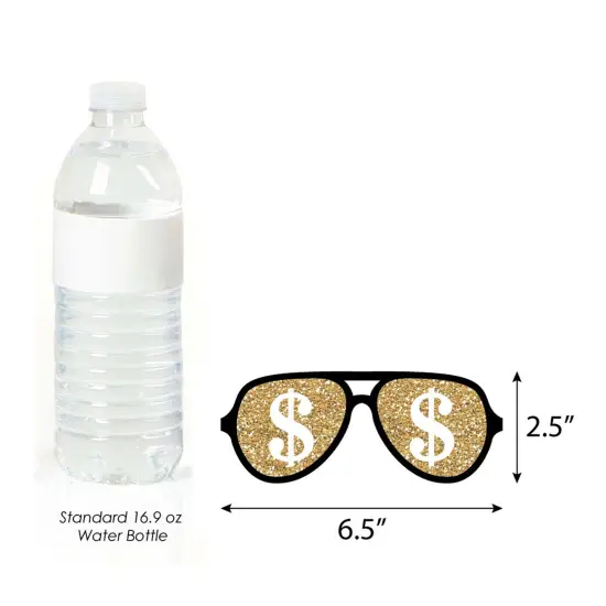 Big Dot of Happiness Las Vegas Glasses - Paper Card Stock Casino Party Photo Booth Props Kit - 10 Count {6}