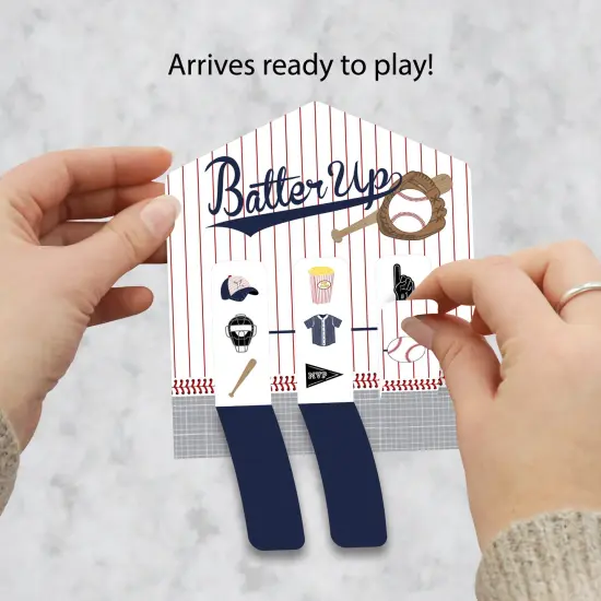 Big Dot of Happiness Batter Up - Baseball - Baby Shower or Birthday Party Game Pickle Cards - Pull Tabs 3-in-a-Row - Set of 12 {3}