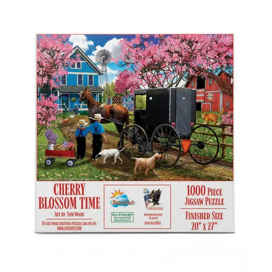 Sunsout Cherry Blossom Time 1000 pc Jigsaw Puzzle 28982 {4}