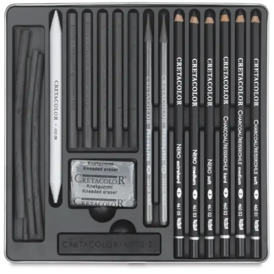 Cretacolor Black Box Charcoal Drawing Set - Complete Set {2}
