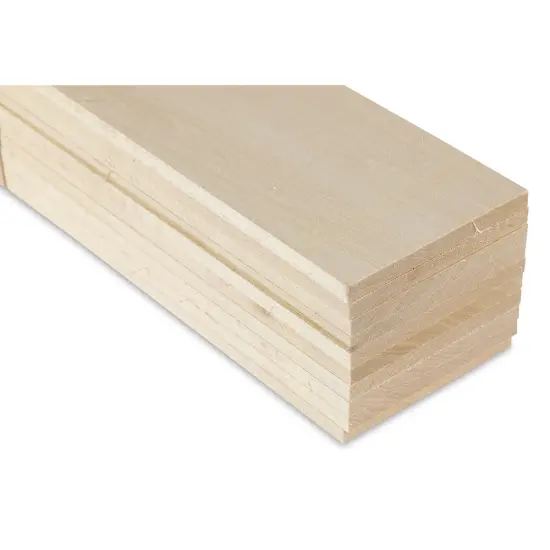Midwest Products Genuine Basswood Sheet -10 Sheets, 1/4" x 3" x 36" {1}