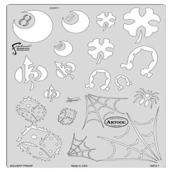 Iwata Artool Freehand Template - Kustom Kulture Lucky 7 {1}