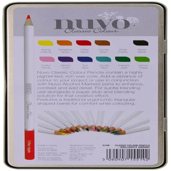 Nuvo Classic Colored Pencils 12/Pkg-Brilliantly Vibrant {3}