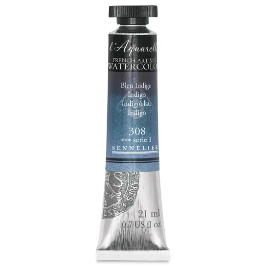 Sennelier French Artists' Watercolor - Indigo, 21 ml, Tube {2}