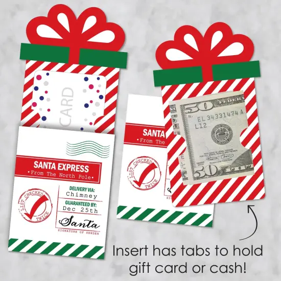 Big Dot of Happiness Santa's Special Delivery - From Santa Claus Christmas Money and Gift Card Sleeves - Nifty Gifty Card Holders - 8 Ct {4}