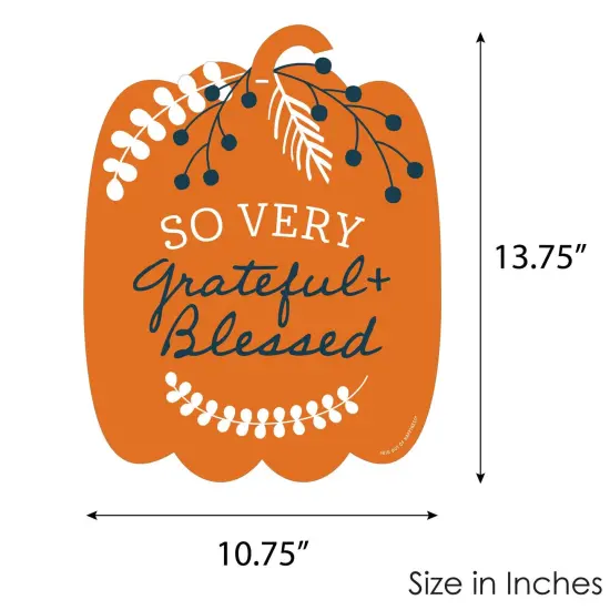 Big Dot of Happiness Happy Thanksgiving - Hanging Porch Fall Harvest Party Outdoor Decorations - Front Door Decor - 1 Piece Sign {7}