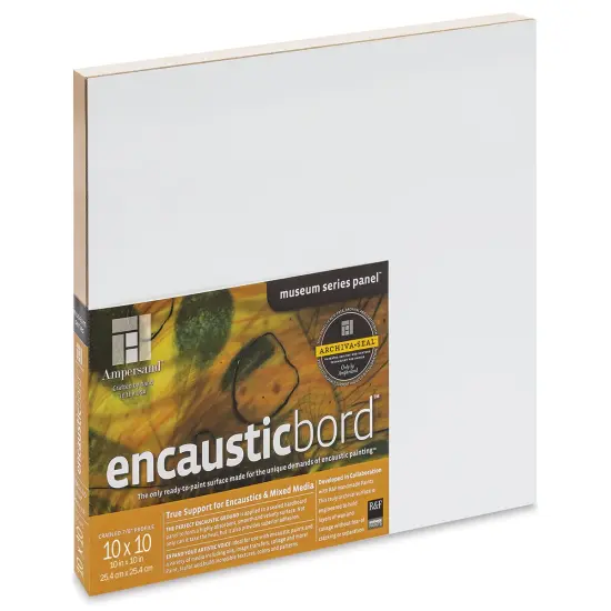 Ampersand Encausticbord - 10" x 10" x 7/8", Cradled {1}