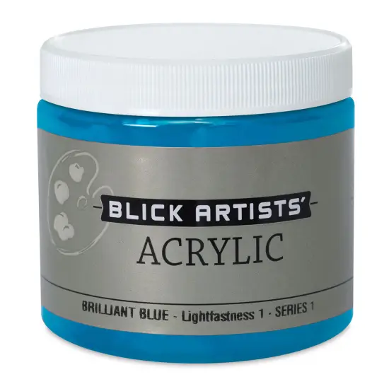 Blick Artists' Acrylic - Brilliant Blue, 16 oz jar {1}