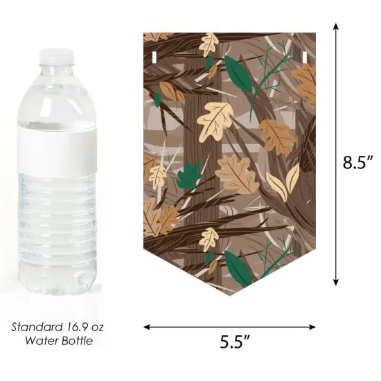 Big Dot of Happiness Gone Hunting - Deer Hunting Camo Birthday Party Bunting Banner - Birthday Party Decorations - Happy Birthday {3}