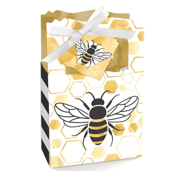 Big Dot of Happiness Little Bumblebee - Bee Baby Shower or Birthday Party Favor Boxes - Set of 12 {1}