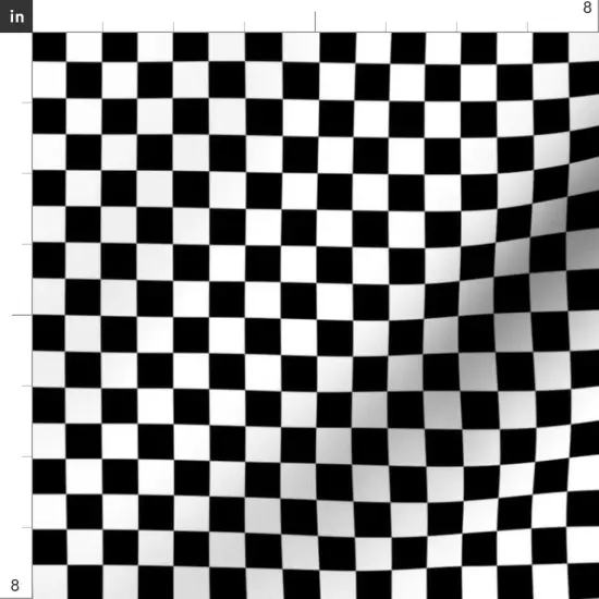 Various Fabrics by the Yard or Fat Quarter Checkered Checks Black White Squares Checkerboard Tiny Retro Custom Printed Fabric by Spoonflower {4}