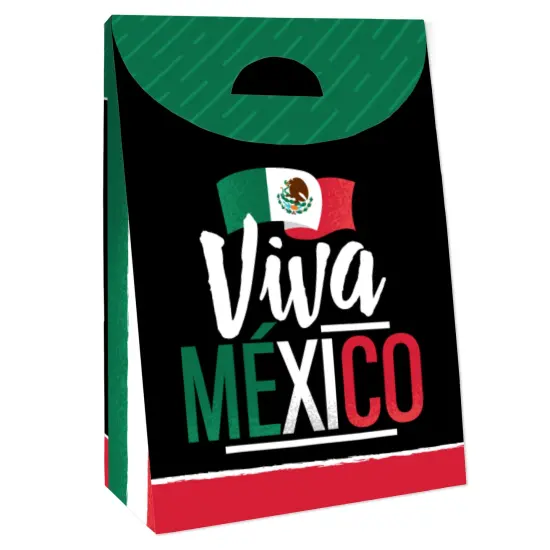 Big Dot of Happiness Viva Mexico - Mexican Independence Day Gift Favor Bags - Party Goodie Boxes- Set of 12 {4}