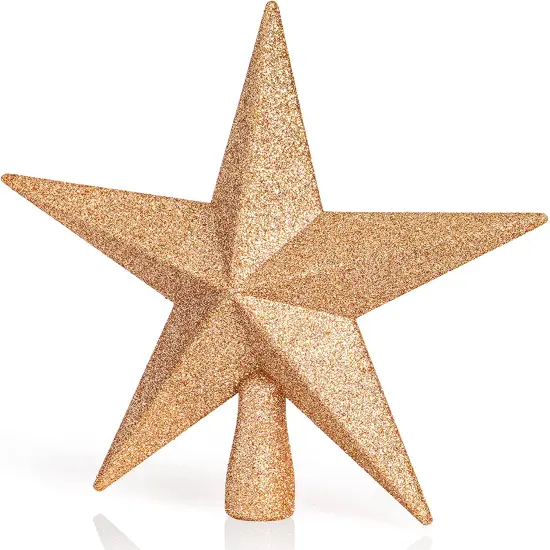 Ornativity Glitter Star Tree Topper - Christmas Champagne Decorative Holiday Bethlehem Star Ornament {2}
