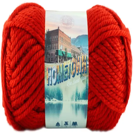 (12 Pack) Lion Brand Yarn Hometown Yarn, Cincinnati Red {2}