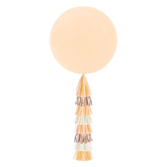 Jumbo Balloon & Tassel Tail - Peach & Rose Gold {1}