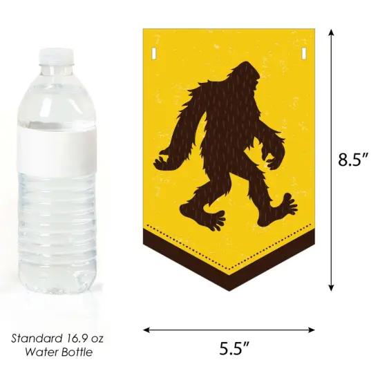 Big Dot of Happiness Sasquatch Crossing - Bigfoot Party or Birthday Party Bunting Banner - Party Decorations - Bigfoot Crossing {3}