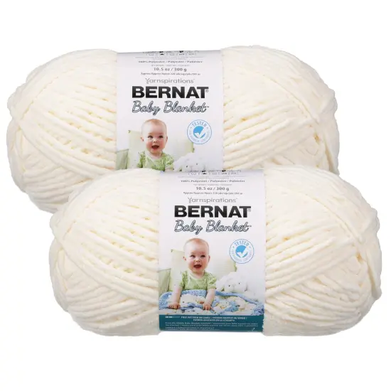 (Pack of 2) Bernat Baby Blanket Big Ball Yarn-Vanilla {1}