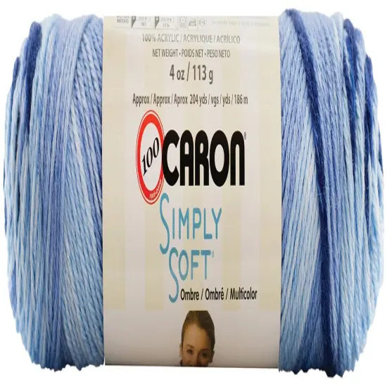 Multipack of 12 - Caron Simply Soft Ombres Yarn-Saturday Blue Jeans {2}