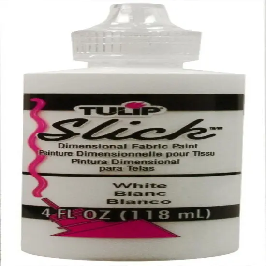 Multipack of 3 - Tulip Dimensional Fabric Paint 4oz-Slick - White {2}