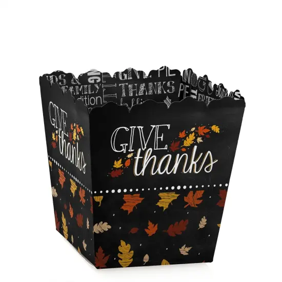 Big Dot of Happiness Give Thanks - Party Mini Favor Boxes - Thanksgiving Treat Candy Boxes - Set of 12 {1}