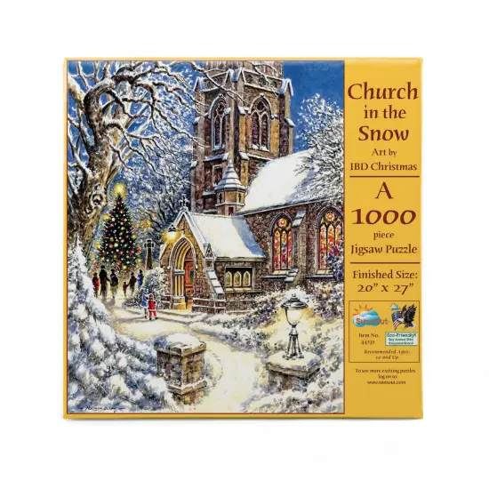 Sunsout Church in the Snow 1000 pc Christmas Jigsaw Puzzle 44131 {4}