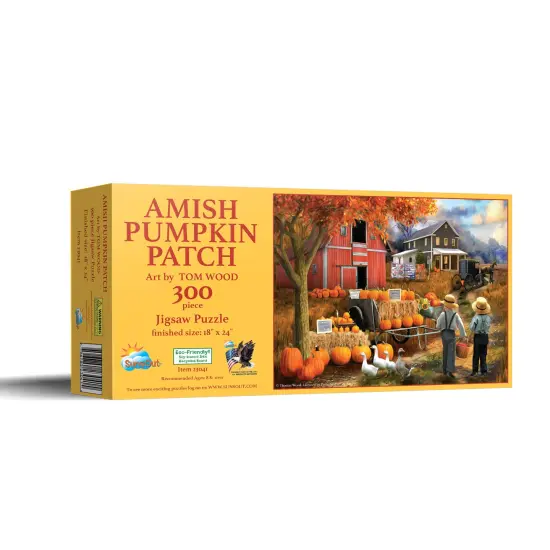 Sunsout Amish Pumpkin Patch 300 pc Halloween Jigsaw Puzzle 23041 {3}