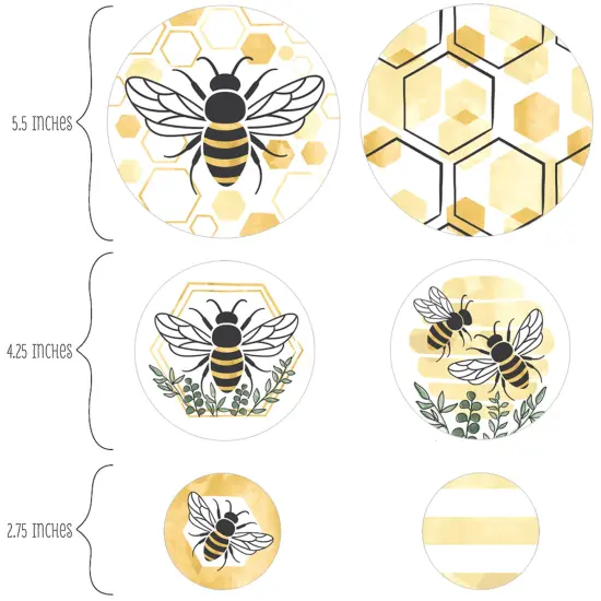 Big Dot of Happiness Little Bumblebee - Bee Baby Shower or Birthday Party Giant Circle Confetti - Party Decorations - Large Confetti 27 Count {3}