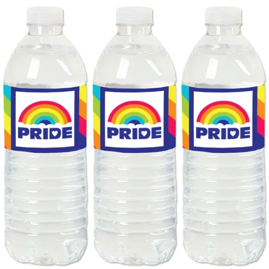 Big Dot of Happiness Love is Love - Pride - Rainbow Party Water Bottle Sticker Labels - Set of 20 {1}
