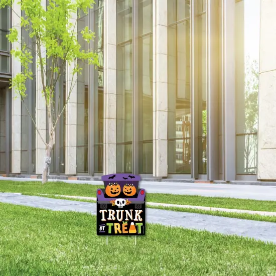 Big Dot of Happiness Trunk or Treat - Outdoor Lawn Sign - Halloween Car Parade Party Yard Sign - 1 Piece {4}