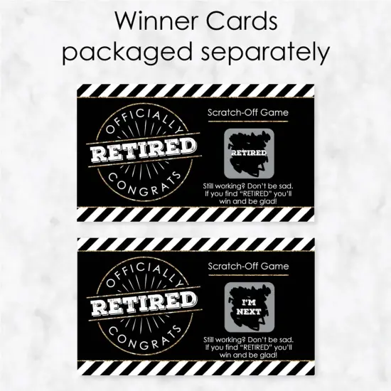 Big Dot of Happiness Happy Retirement - Retirement Party Game Scratch Off Cards - 22 Count {4}