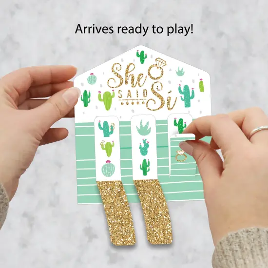 Big Dot of Happiness Final Fiesta - Last Fiesta Bachelorette Party Game Pickle Cards - Pull Tabs 3-in-a-Row - Set of 12 {3}