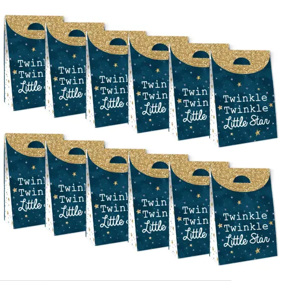 Big Dot of Happiness Twinkle Twinkle Little Star - Baby Shower or Birthday Gift Favor Bags - Party Goodie Boxes - Set of 12 {6}
