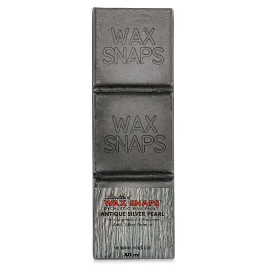Enkaustikos Wax Snaps Encaustic Paints - Antique Silver Pearl, 40 ml cake {1}