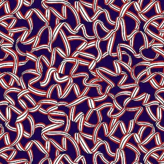 Dark Blue Ribbon - American Style Collection - Cotton Fabric by Studio E Fabrics {1}