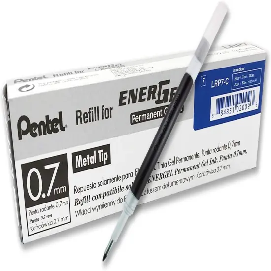 Refill Ink - For EnerGel PRO Permanent Gel Pen, (0.7mm) Medium Line, Blue Ink (LRP7-C) {2}