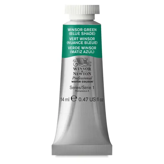 Winsor & Newton Professional Watercolor - Winsor Green (Blue Shade), 14 ml Tube {1}