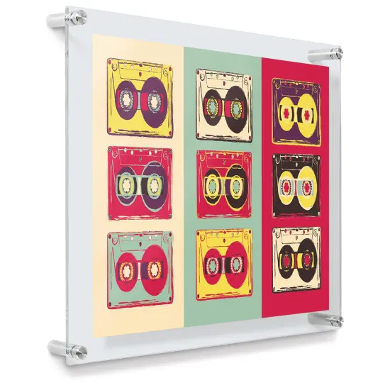 Wexel Art Double Panel Acrylic Display Frame - 19" x 23", Silver Hardware {2}