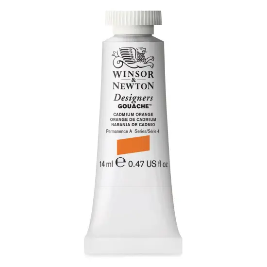 Winsor & Newton Designers Gouache - Cadmium Orange, 14 ml tube {1}