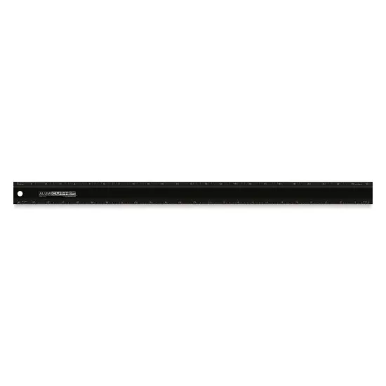 Alumicutter Ruler - 24", Black, Steel Edge {1}