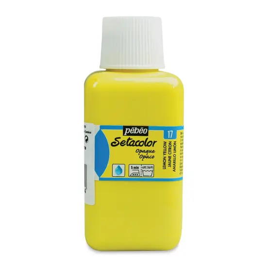 Pebeo Setacolor Fabric Paint - Lemon Yellow, Opaque, 250 ml bottle {1}