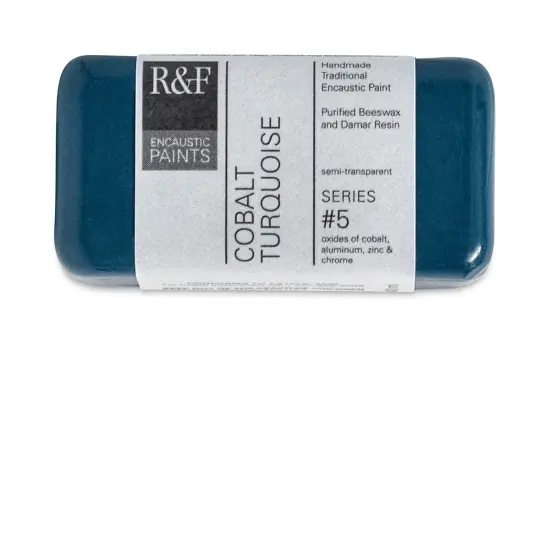 R&F Encaustic Paint Block - Cobalt Turquoise, 40 ml block {2}