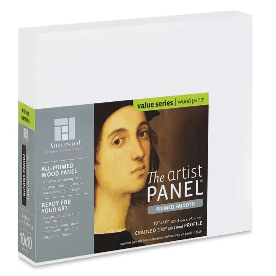 Ampersand Value Series Artist Panel - Smooth, 10" x 10", 1-1/2" Cradle {1}
