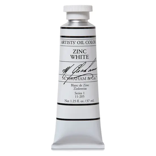M. Graham Artists' Oil Color - Zinc White, 37 ml tube {2}