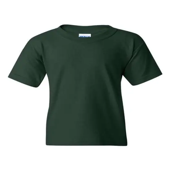 Gildan&reg; Heavy Cotton Crew Neck Short Sleeve Youth T-Shirt Forest Green {1}